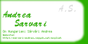 andrea sarvari business card