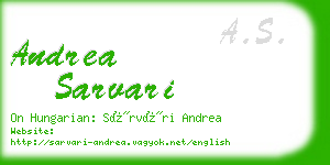 andrea sarvari business card